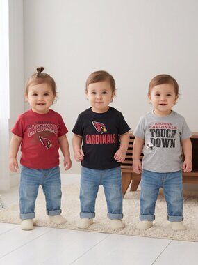 NWT | Arizona Cardinals Gerber 3-Pack NFL Graphic T-Shirt Set | 12M